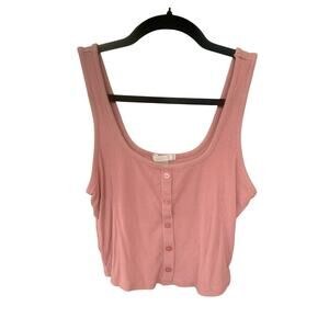 Pink Bozzolo Cropped Tank Size Medium - Timeless, Comfortable Summer Top